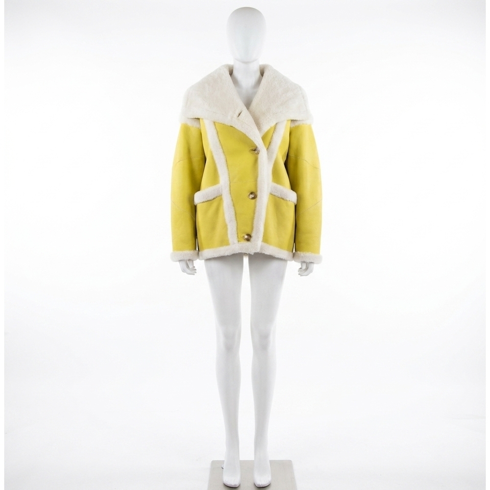 NEW LUSSO BENI velocity jacket in yellow/ white